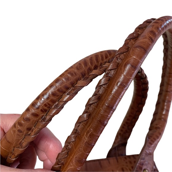 Cole Haan Baguette Brown Suede Leather Trim Handbag - Picture 3 of 10